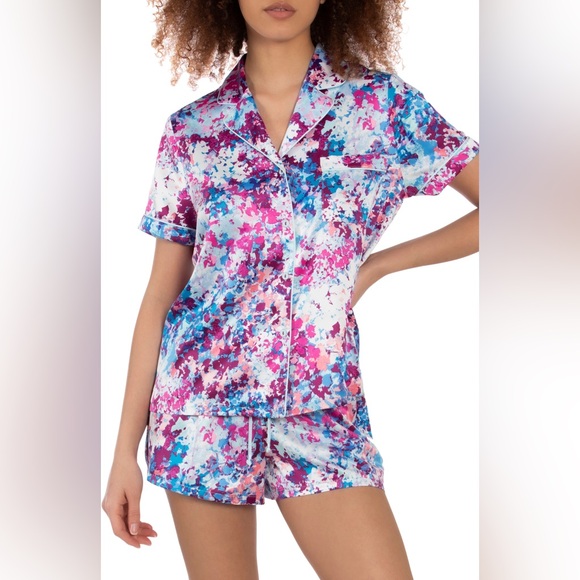In Bloom Other - In Bloom by Jonquil Silk Floral Pajama Set - Size Small